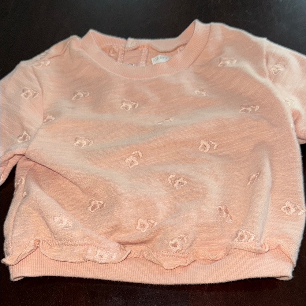 Pink Eyelet Sweater with Relaxed Fit